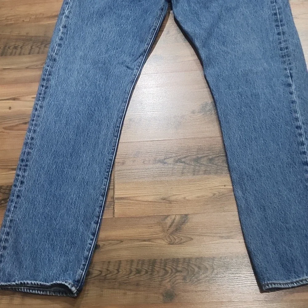 Levis‎ 501 Button Fly 40 X 34 Medium Wash Classic Blue Denim Jeans 2016 Worn In